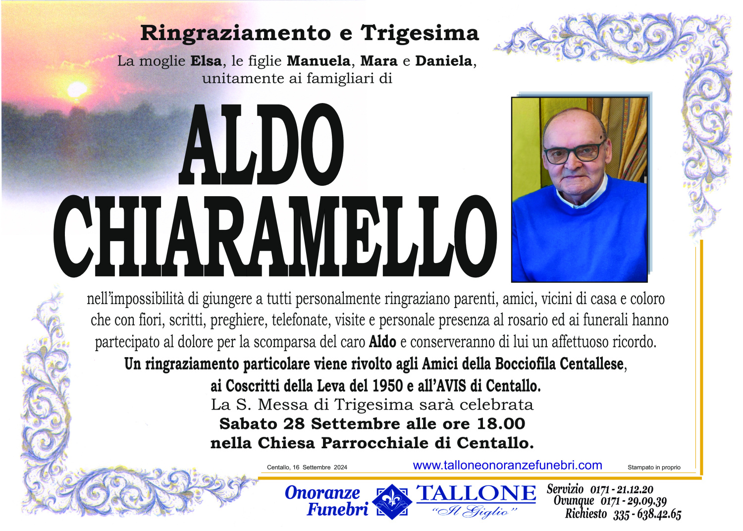 <br />
<b>Warning</b>:  Undefined variable $info in <b>/home/tallone/public_html/ringraziamenti.php</b> on line <b>68</b><br />
Aldo Chiaramello